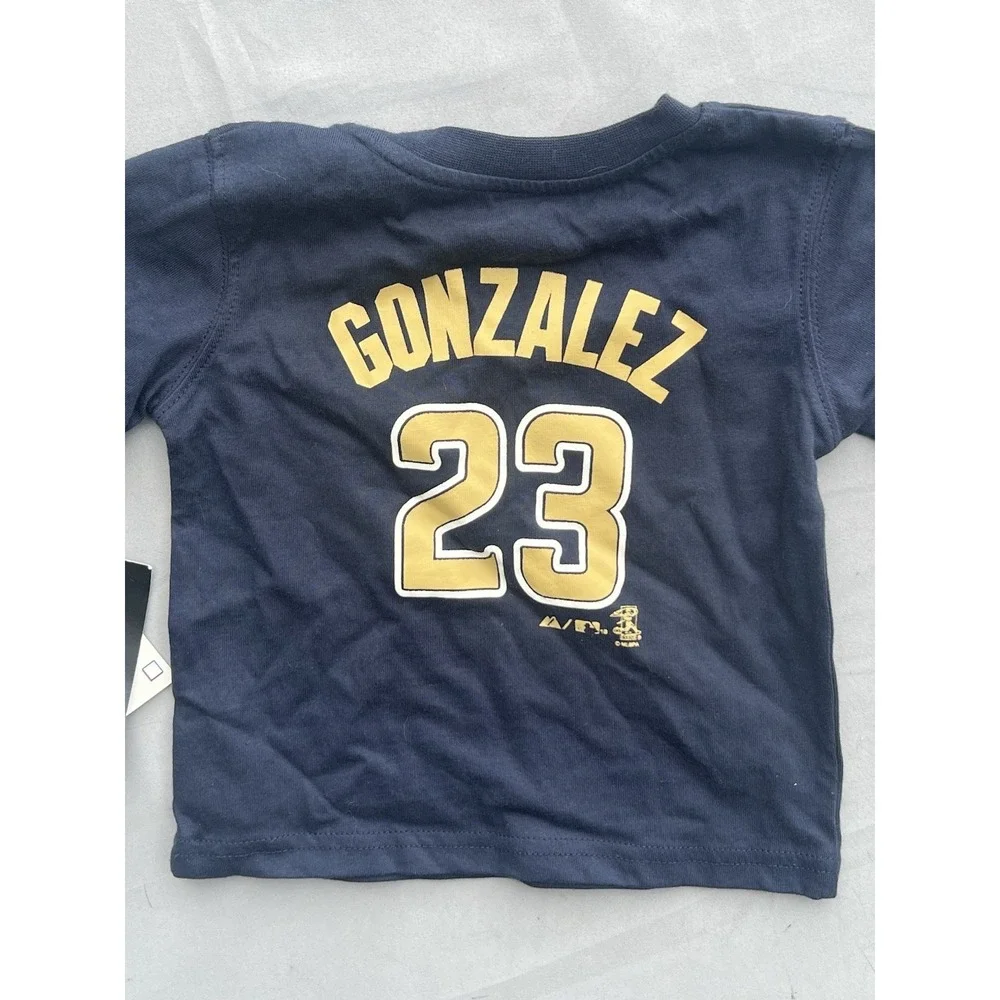 NWT MLB‎ Majestic San Diego Padres Gonzalez Shirt #23 Blue 12 Month